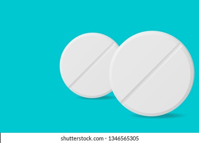 Two rolling painkiller pills.