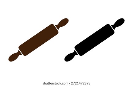 Dos rodillos uno marrón y uno negro aislados en el fondo blanco