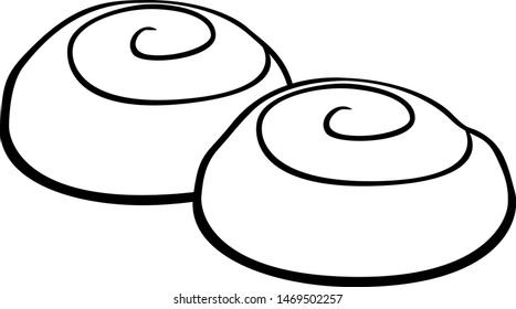 zwei Brötchen Zimtkuchen