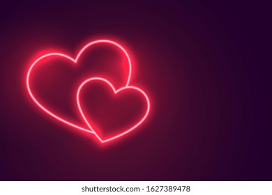 two romantic hearts connected to each other