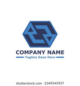 Two rooftops logo. Modern, simple, unique.