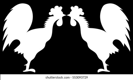 Two rooster in battle. Two rooster fighting