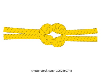 Two Ropes Knot Isolated On White Stock Vector (Royalty Free) 1052560748 ...