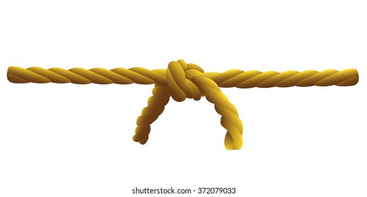 two ropes tied a strong knot, a symbol of friendship, agreement, contract