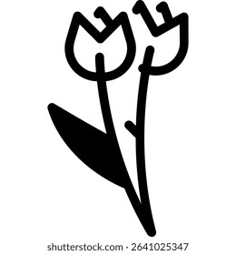 Two Roses Vector Web Icon