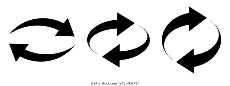 Two rotating arrows, recycle – vector