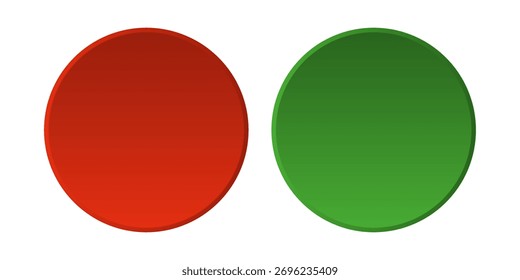 Dos Botones redondos, uno rojo y otro verde