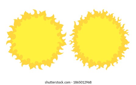 Two round fire frames. Fire design element