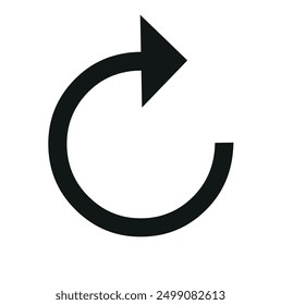   two round thin arrows in a circle. two identical arrows following each other. 