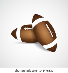 Two rugby balls. EPS10 vector