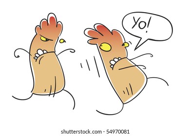 two running