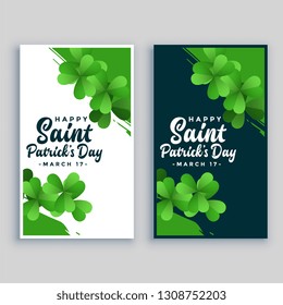 two saint patricks day banner design