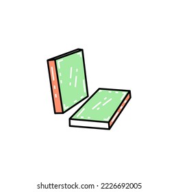 Two school notebooks in cute colors