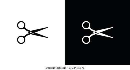 Two Scissors on White and Black Backgrounds pair of scissors