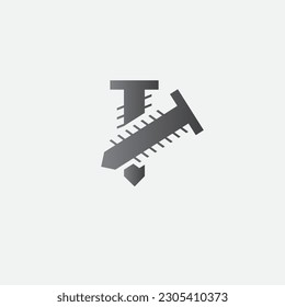 Two Screwing Tools Icon Symbol Illustration Vector