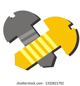 Two Screws, color vector icon