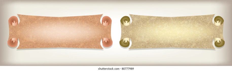 two scrolls of parchment old