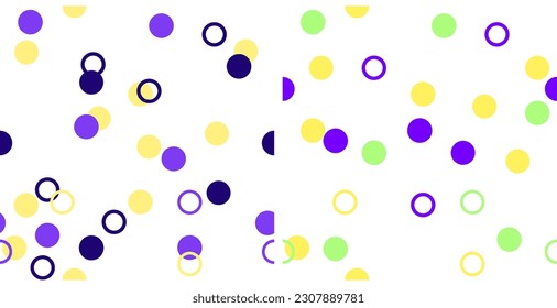 Dos patrones impecables con puntos de polka coloridos.