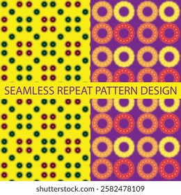 Two Seamless Repeat pattern design art for textiles, fabrics, garments, cloth, wallpaper, themes, backdrops, decor, cover papers, and motif industrial Illustrations.