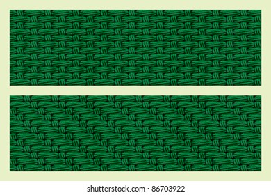 Dos telas verdes sin fisuras de textura. Vector.
