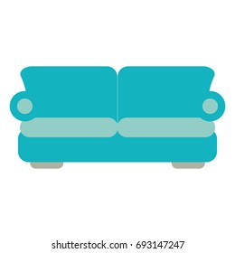 two seat couch or sofa icon image 