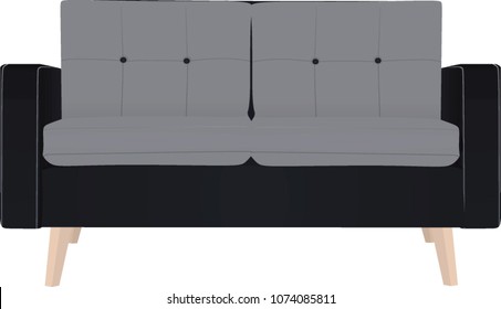 Two seat couch. vector illustration
