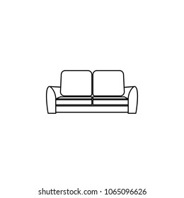 two seater sofa icon. Element of furniture for mobile concept and web apps. Thin line  icon for website design and development, app development. Premium icon on white background