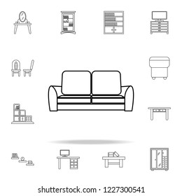 two seater sofa icon. Furniture icons universal set for web and mobile