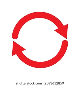 Two semicircular rotating green arrows. Following each other in a circle. Refresh icon vector illustration. Reload sign and symbol. Refresh icon set. Reload icon vector. Update icon.