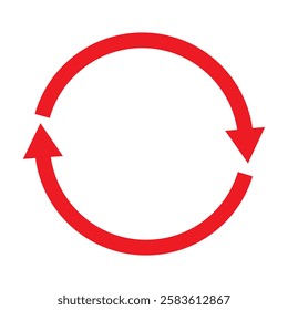 Two semicircular rotating green arrows. Following each other in a circle. Refresh icon vector illustration. Reload sign and symbol. Refresh icon set. Reload icon vector. Update icon.