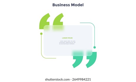 Duas bolhas de fala retangulares separadas ou balões com pictogramas de linha fina e inserir texto no interior. Conceito de 2 aspas ou frases. Modelo de design infográfico de vidro. Ilustração vetorial.