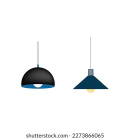 Two Set interior Light Vector, bulb illustration-art word.