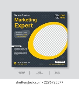 Zwei Marketing-Webbanner mit dreieckigen Formen für ein Foto. Foto eines Mosaiks für eine Probe. Allgemeine Vorlage für eine Website mit Text, Schaltflächen und transparentem Inhalt