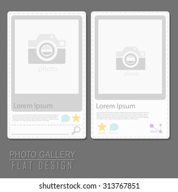 Two set of Photo gallery flat design concept