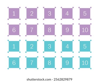 Two Sets of Number Illustrations Using Squares