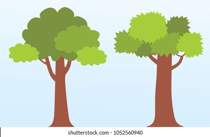 two shaded trees