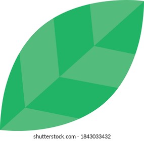 Two Shades Of Green Leaf Logo Illustration