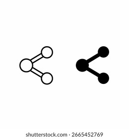 Two share icons, one outlined and one filled, are displayed side-by-side.