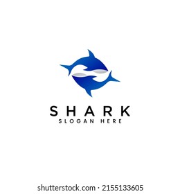 Two Shark Blue logo design