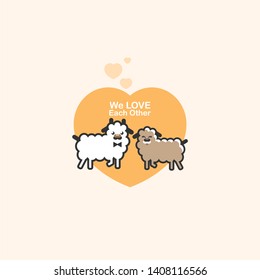 two sheeps speak we love each other