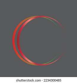 vector de marco de dos anillos de gradiente simples y brillantes