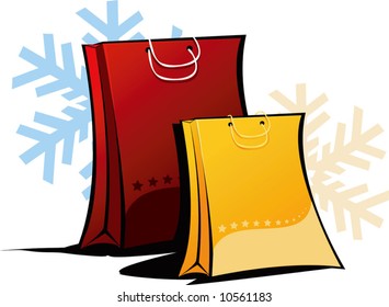 two shopping bags	