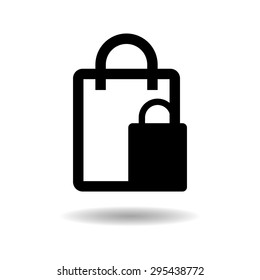 Two Shopping Bags icon vector illustration eps10 on white background