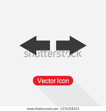 Two Side Arrow Icon, Left Arrow And Right Arrow Icon Vector Illustration Eps10