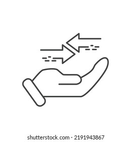 Símbolo de símbolo de flecha de dos lados vectores para web infográfica