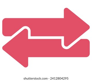 Two side arrows white color icon
