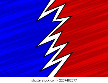 Two side background with comic style and slash line pattern. Versus mode background