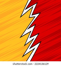 Two side background with comic style and slash line pattern. Versus mode background