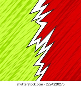 Two side background with comic style and slash line pattern. Versus mode background