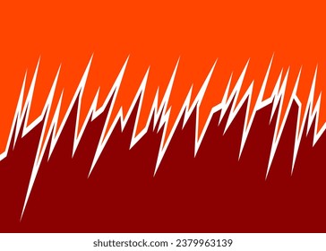 Two side background separated with jagged line pattern